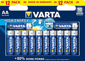 Varta Batteri AA/LR6 High Energy i gruppen BATTERIER / VRIGA BATTERIER / AA / AAA / 9V - BATTERIER hos TH Pettersson AB (30-VAR LR6 12)